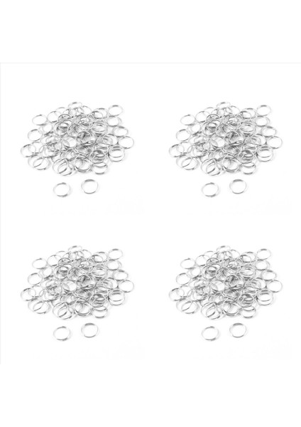 10MM Dia Gümüş Ton Metal Split Döngü Anahtar Yüzük Tutucuları Değiştirme 320 Pcs (Yurt Dışından)