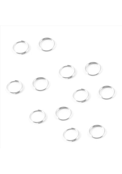 10MM Dia Gümüş Ton Metal Split Döngü Anahtar Yüzük Tutucuları Değiştirme 320 Pcs (Yurt Dışından) modelleri