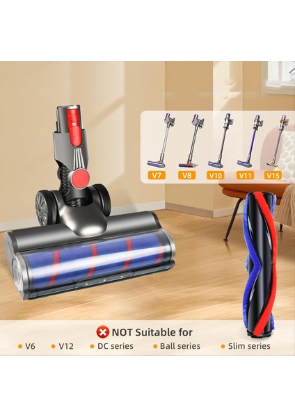 Motorhead Vakum Ekleri Dyson V7 V7 V8 V10 V11 V15 Serisi Temizleyici Farlar Yuvarlak Yumuşak Millete Kafası (Yurt Dışından) indirimleri