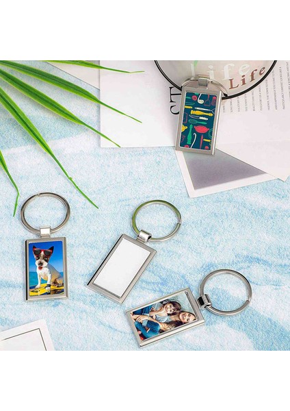 24 Adet Süblimasyon Boş Anahtar Zinciri Dikdörtgen Metal Isı Transferi Anahtar Zinciri Boş Anahtar Halkaları Dıy El Sanatları Malzemeleri (Yurt Dışından) indirimleri