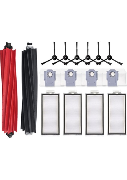 Roborock Q5 Için Max+ / Q5 Duoroller+ Robot Vakum Temizleyici Aksesuarları Değiştirme Ana Yan Fırça Hepa Filtre Toz Çantası (Yurt Dışından)