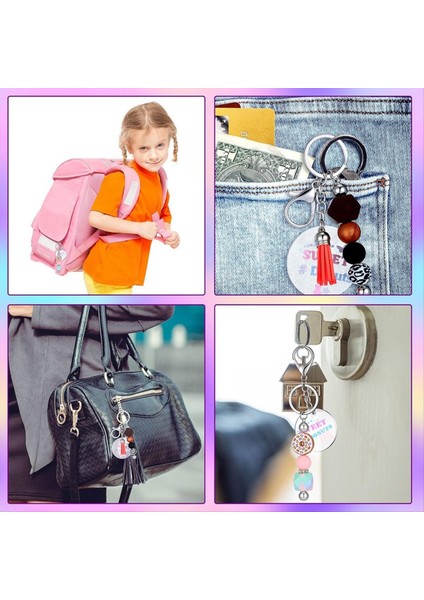 60 Pcs Akrilik Beadable Anahtar Kezleri Boşluklar Temiz Anahtarlıklar Için Set Dıy Proje Proje Kolye Takı El Sanatları Aksesuarları (Yurt Dışından) indirimleri