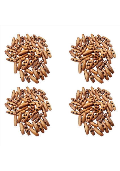 200 Adet Zeytin Şekli Ahşap Geçişler Düğmeleri 2 Delik Dikiş Düğmeleri Kıyafetler Dekoru Için (Yurt Dışından) fiyatları