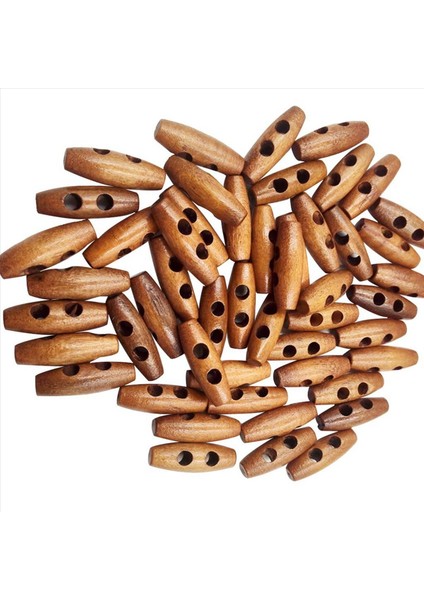 200 Adet Zeytin Şekli Ahşap Geçişler Düğmeleri 2 Delik Dikiş Düğmeleri Kıyafetler Dekoru Için (Yurt Dışından) modelleri