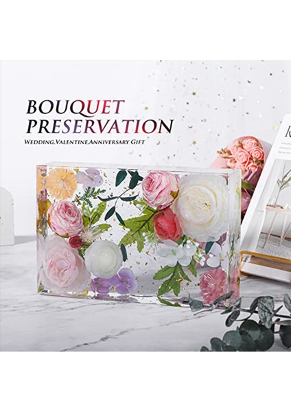 2x Büyük Reçine Kalıpları Reçine Döküm Için Dikdörtgen Silikon Kalıplar Çiçek Koruma Için Epoksi Reçine Kalıpları (Yurt Dışından) fırsatları