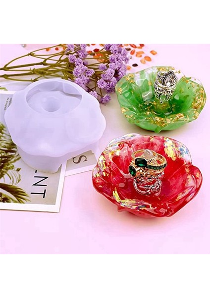 Halka Tutucu Reçine Kalıp 2pcs Halka Tepsisi Epoksi Reçine Silikon Kalıp Diy Mücevher Tepsisi Silikon Reçine Kalıp Reçine Zanaat (Yurt Dışından) fiyatları