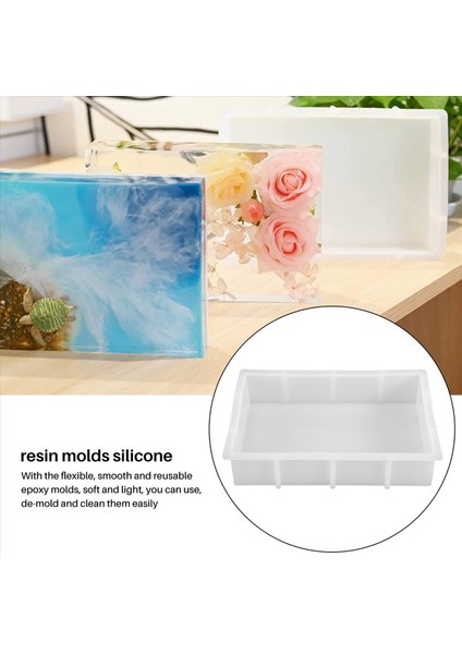 Büyük Reçine Kalıpları Reçine Döküm Için Dikdörtgen Silikon Kalıplar Çiçek Koruma Için Epoksi Reçine Kalıpları Reçine El Sanatları (Yurt Dışından) fırsatları