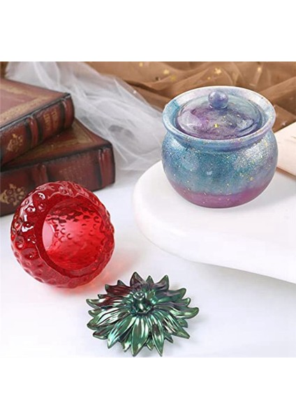 Kavanoz Reçine Kalıpları Silikon Çilek Kavanoz Reçine Kalıpları Kapak Epoksi Reçine Kutusu Kalıpları Dıy Depolama Için Silikon Kalıplar (Yurt Dışından) fırsatları