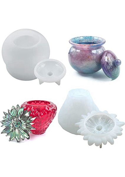 Kavanoz Reçine Kalıpları Silikon Çilek Kavanoz Reçine Kalıpları Kapak Epoksi Reçine Kutusu Kalıpları Dıy Depolama Için Silikon Kalıplar (Yurt Dışından) indirimleri