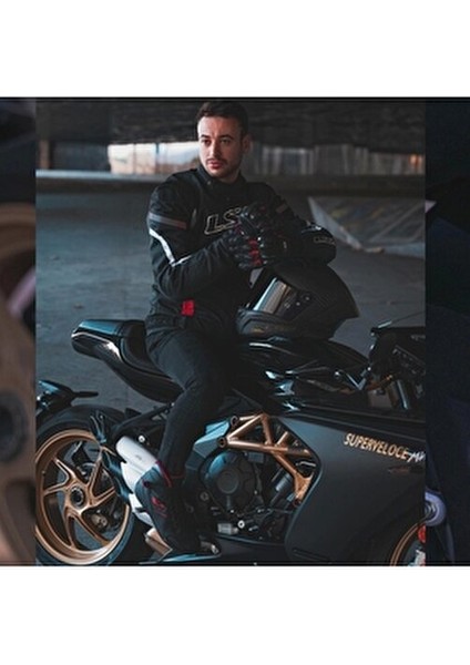 Garra WP Bot Siyah-Kırmızı CE Onaylı Koruma Nubuk Deri Su Geçirmez Motosiklet Ayakkabısı