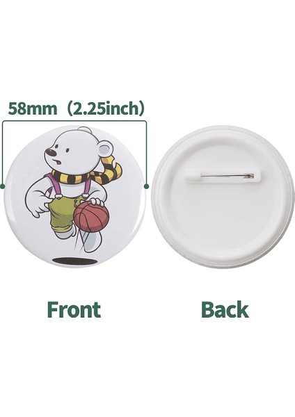 200 Set 58MM/2 25 Inç Boş Düğme Rozet Parçaları Düğme Makinesi Için 58MM Düğme Parçaları Dairesel Rozet Boş Düğme Pimleri (Yurt Dışından) modelleri