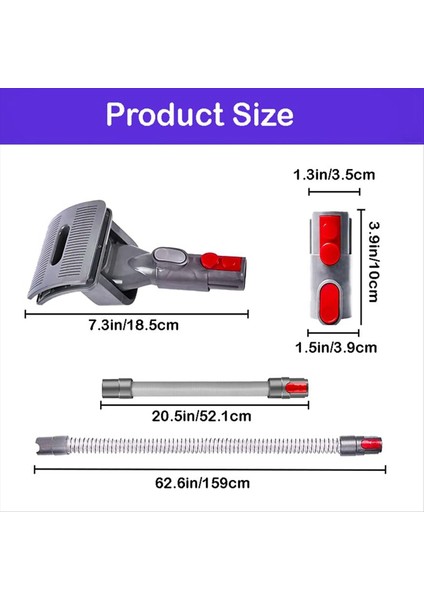 Dyson V6 V7 V8 V10 V11 DC24 DC31 DC34 DC35 Vakum Süpürge Uzatma Hortumu Için Pet Damat Takım Fırçası (Yurt Dışından) fiyatları