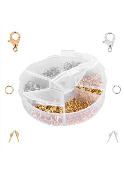 450PCS/KUTU Mücevher Yapımı Kitleri Istakoz Toka Açık Atlama Halkaları Son Kızak Boncuklar Kutu El Yapımı Bilezik Bulguları (Yurt Dışından) modelleri