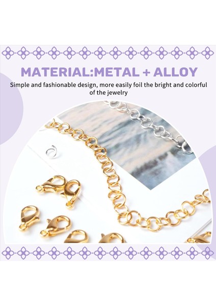 450PCS/KUTU Mücevher Yapımı Kitleri Istakoz Toka Açık Atlama Halkaları Son Kızak Boncuklar Kutu El Yapımı Bilezik Bulguları (Yurt Dışından) indirimleri