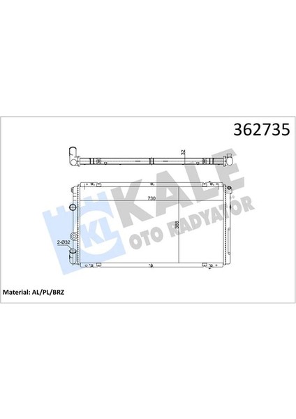 351020 Motor Su Radyatörü Renault Master 2 2001 Opel Movano 2001 1.9dcı 2.5dcı 2.8 Dtı mt Ac-Nac Brazıng 730X388X32 7701043693 7701046210 2140000QAH