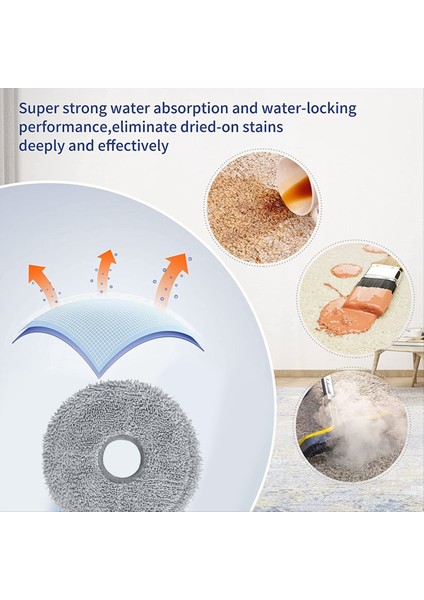 6pcs Dream Bot Için Yıkanabilir Mop Bezi X30PRO Ultra X30PRO Plus Robot Vakum Süpürge Rag Rag Yedek Parçaları (Yurt Dışından) modelleri