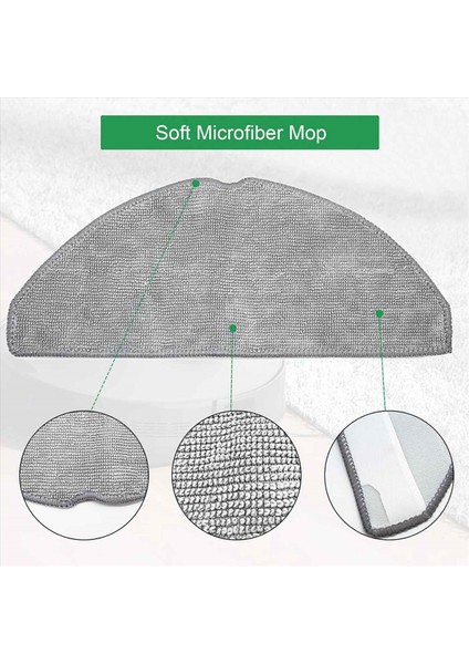 8 Paket Paspas Bezleri Eufy L60 Robot Vakum Süpürge Mikrofiber Pozlu Ped Yıkanabilir Mop Kumaşları Aksesuarları (Yurt Dışından) modelleri