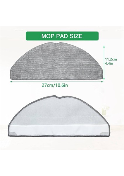 8 Paket Paspas Bezleri Eufy L60 Robot Vakum Süpürge Mikrofiber Pozlu Ped Yıkanabilir Mop Kumaşları Aksesuarları (Yurt Dışından) fırsatları