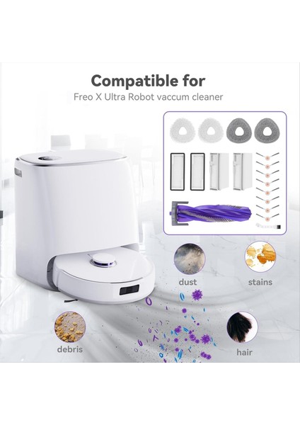 Narwal Freo x Ultra Robot Vakumları Için Yedek Aksesuar Kiti Ana Yan Fırça Hepa Filtre Paspas Bezi (Yurt Dışından) fiyatları