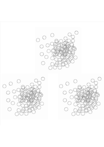 Mücevher Yapımı Için 1500 Parçalı Açık Atlama Halkaları 4mm Gümüş (Yurt Dışından)