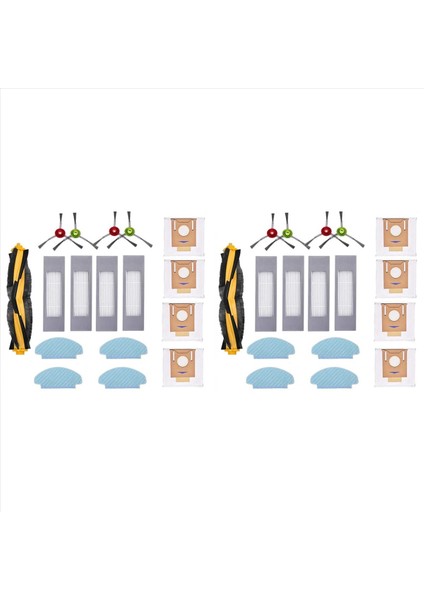 2x Ecovacs Deebot N10 N10 Plus Robot Vakum Süpürücü Ana Yan Fırça Hepa Filtre Mop Bez Toz Torbası Yedek Parçalar (Yurt Dışından)