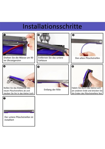 4 Dyson V6 V6 V7 V8 V10 V11 V15 Vakum Süpürücü Yumuşak Silindir Yedek Parçaları (Yurt Dışından) modelleri
