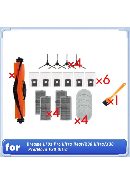 Dreame L10S Pro Ultra ISI/X30 ULTRA/X30 Pro/mova E30 Ultra Robot Vakum Temizleyici Temizleme Kiti (Yurt Dışından)