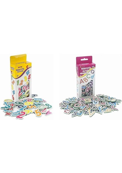 Manyetik Mıknatıslı Türkçe - Ingilizce Harfler ve Sayılar Eğitici Alfabe ve Sayı Magnet