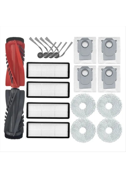 Roborock Qrevo Curv Değiştirme Parçaları Aksesuarları Hepa Filtre Mop Bez Toz Torbası Ana Yan Fırçalar (Yurt Dışından)
