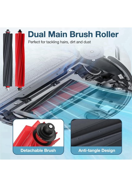 Roborock S8 Maxv Ultra Robot Vakum Süpürge Için 16 Pack Yedek Kit Fırça Filtre Mop Pad Toz Çantası (Yurt Dışından) fiyatları