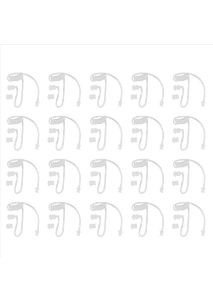 20X Kulaklık Aksesuarları Şeffaf Akustik Hava Tüpü Kulak Düzeni Iki Yönlü Radyo Walkie Tallie Kulaklık Kulaklık (Yurt Dışından)