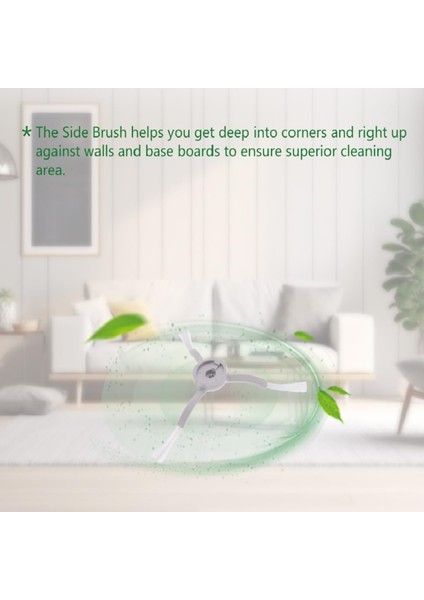 Xiaomi Vacuum Mop 2 Lite (Mjstl) Mop 2 Pro (MJST1SHW) Uyumlu Yan Fırça Yedek Seti-2 Adet