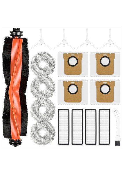 Xiaomi Robot Vakum X20+ Robot Vakum Süpürge Ana Yan Fırça Hepa Filtre Mop Bez Tuz Torbaları Yedek Parçalar (Yurt Dışından)