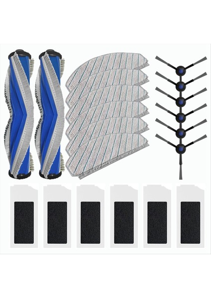 Ecovacs Deebot N20/N20 PLUS/N20 Pro Plus Vakum Ana Yan Fırça Hepa Filtre Mop Bez Aksesuarları (Yurt Dışından)