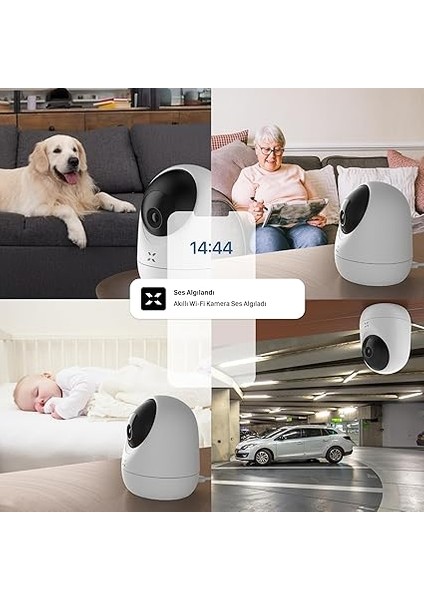 Smart Akıllı Iç Mekan Güvenlik Kamerası 3mp 1080P Full Hd Görüntü Kalitesi Wi-Fi Hareket Algılama 355° 10M Gece Görüş Mesafesi Çift Yönlü Sesli Iletişim Bulut/yerel Depolama (256GB) 1 Adet fırsatları