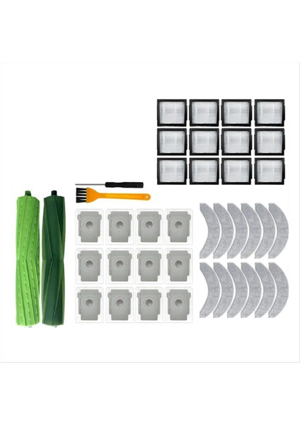 Irobot Combo Için J7+ / J9+ Robot Vakum Süpürge Ana Yan Fırça Hepa Filtre Mop Bez Toz Torbası Aksesuarları Parçalar (Yurt Dışından)