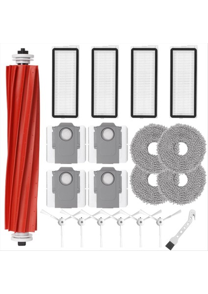 Roborock Q Revo Için Robtik Vakum Süpürge Ana Silindir Yan Fırçası Hepa Filtre Mop Padleri Toz Torbaları Yedek Parçalar (Yurt Dışından)