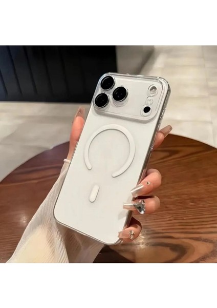 iPhone 17 Pro Max Kılıf Kamera Lens Korumalı Üstü Kapalı Magsafe Manyetik Şeffaf Sert Pc Ultra Slim indirimleri