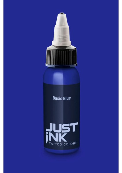 Just Ink Basic Blue Dövme Boyası – Yoğun Mavi, Kalıcı ve Profesyonel - 30 ml