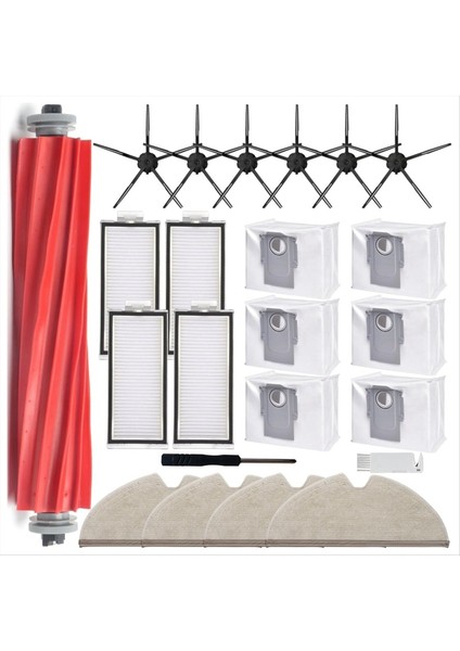 Roborock Q7+ Q7 Için Max+ Vakum Temizleyici Aksesuarları Kiti Ana Yan Fırça Paspas Pad Hepa Filtreleri Toz Torbaları Yedek Parçalar (Yurt Dışından)