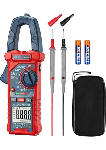 CM2K0R 2000 Sayım Pens Metre, Multimetre, Polimetre, Voltmetre, Ac Akım, Ac/dc Gerilim, Direnç, Frekans, Kapasitans, Süreklilik, Test Diyotları Için Test Cihazı