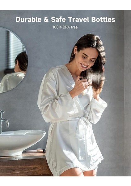 13 Parça Seyahat Şişe Seti – Parfüm, Şampuan, Krem, Losyon Için Uçak Uyumlu Taşınabilir Kaplar – Fermuarlı Pvc Çantalı & Hunili Spatulalı Valiz Düzenleyici Seyahat Şişesi Kiti fiyatları