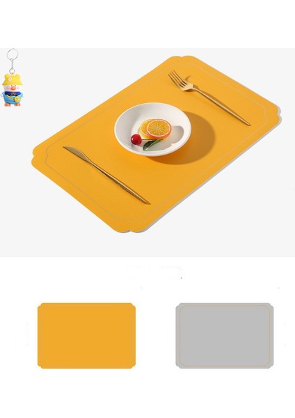 Üst Düzey Üst Düzey Kase Pası,hafif Lüksçift Taraflıçift Renkli Komplek Set Dokulu Kavisli Placemat,altın Kenarlıderi 4 Parça (Yurt Dışından)