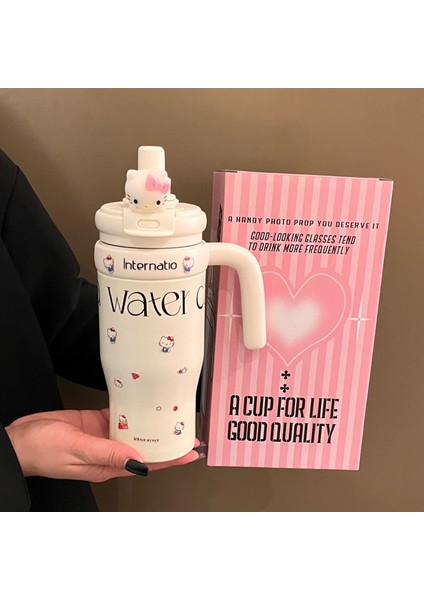 Sevimli Anime Termos Bardak Öğrenci Su Bardakları 316 Bardak Kolu Taşınabilir Termos Bardak (Yurt Dışından) modelleri