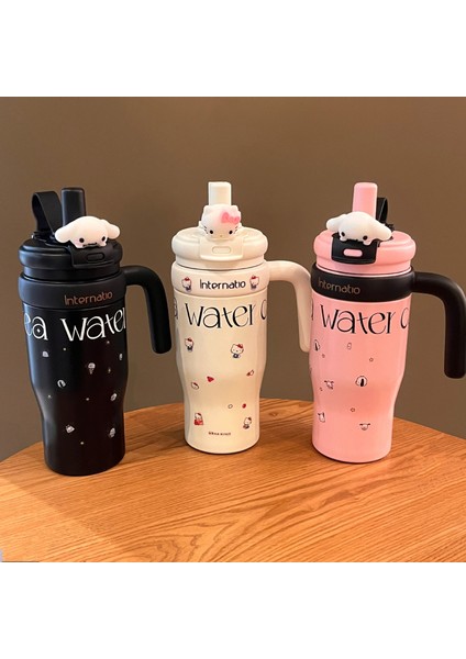 Sevimli Anime Termos Bardak Öğrenci Su Bardakları 316 Bardak Kolu Taşınabilir Termos Bardak (Yurt Dışından) fırsatları