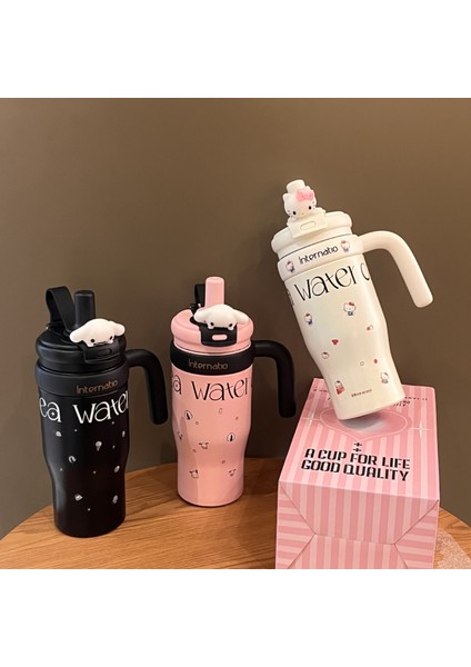 Sevimli Anime Termos Bardak Öğrenci Su Bardakları 316 Bardak Kolu Taşınabilir Termos Bardak (Yurt Dışından) indirimleri