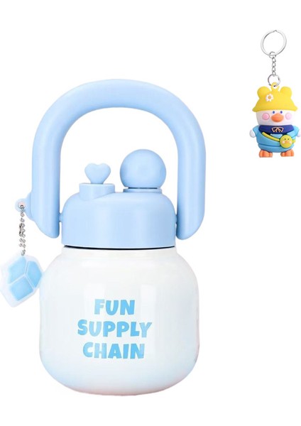 316 Paslanmaz Çelik Termos Bardağı Büyük Kapasiteli Çift Içecek Büyük Göbek Bardağı Sevimli Taşınabilir Su Bardağı (Yurt Dışından)