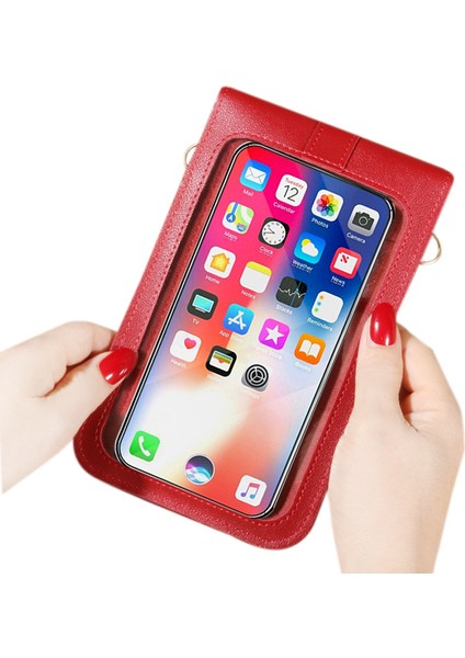 Kadın Kilit Toka Crossbody Çanta Dokunmatik Ekran Cep Telefonu Cüzdan Kız Öğrenci Toka Küçük Para Cüzdanı (Yurt Dışından) fiyatları