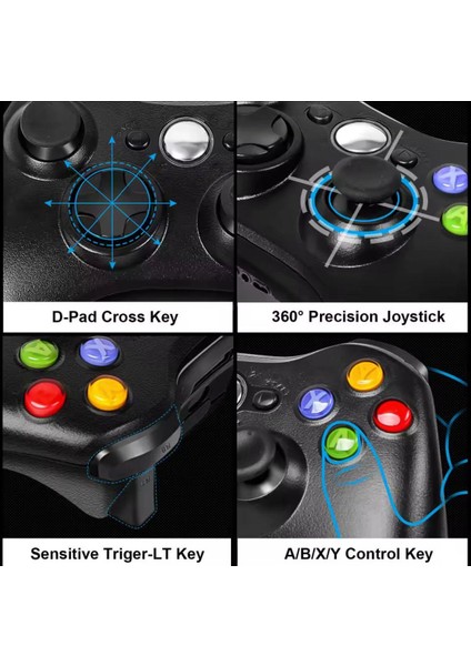 360 Kablolu Oyun Kolu (Pc ve 360 Uyumlu)