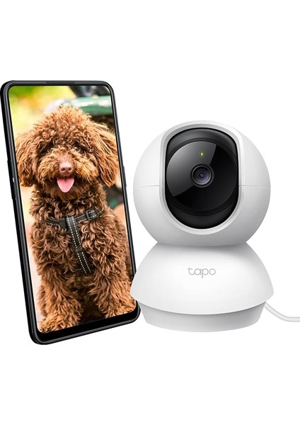 Tp-Link C200, 1080P Full Hd, Hareket Tespit ve Takibi, 360°, 9m Gece Görüşü, Çift Yönlü Sesli Iletişim, Sesli Alarm, Bulut/yerel Depolama, Bebek Ağlaması Tespiti, Iç Mekan Wi-Fi Güvenlik Kamerası